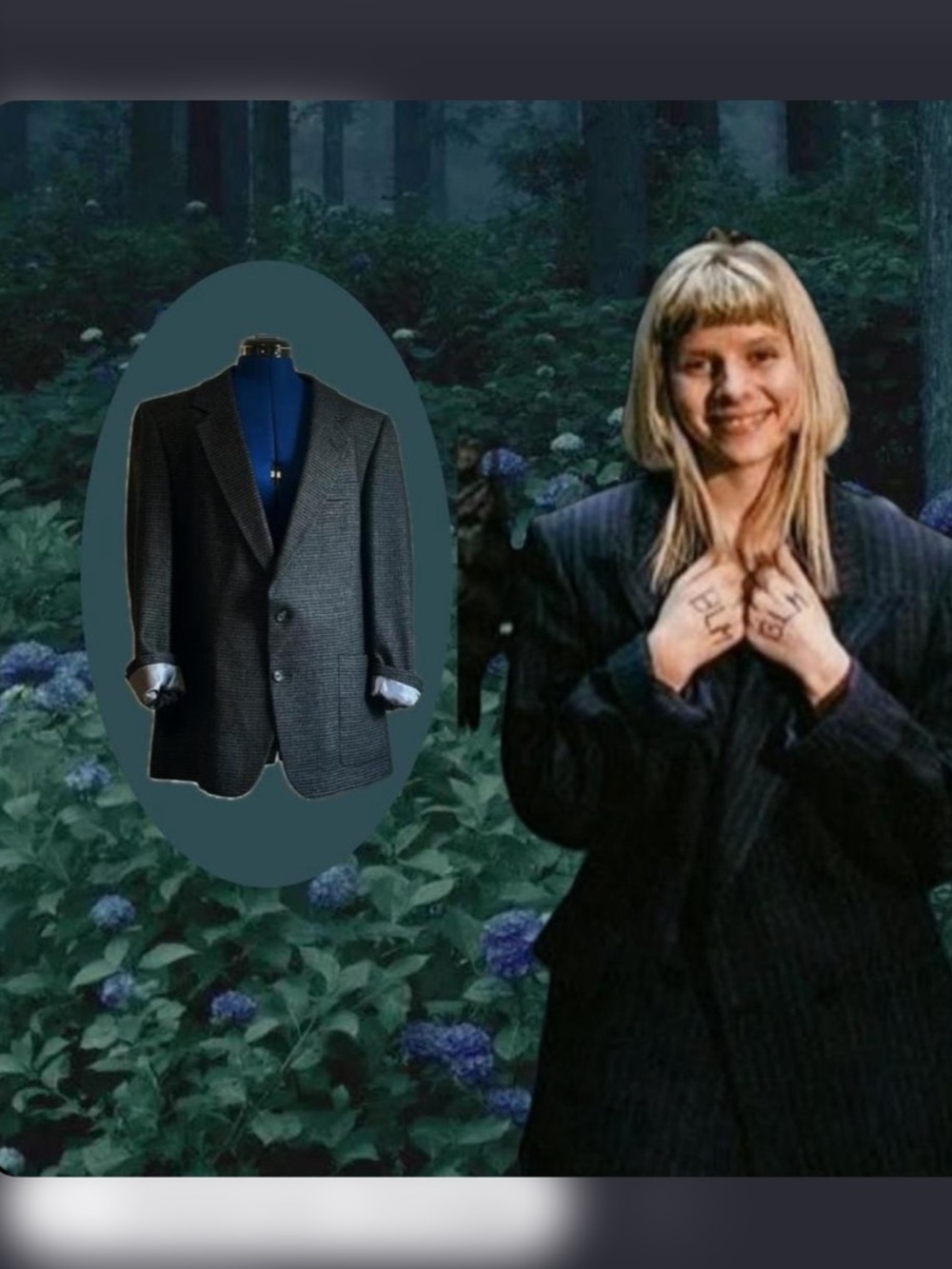 Vintage Dark Gray Multicolored Sport Coat - Men's Blazer